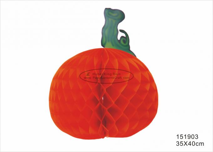 12 Inch Tissue Paper Halloween Decorations With Pumpkin Honeycomb Orange Black 0