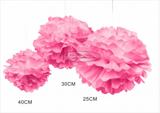 Hot Pink Party Decoration Paper Flower Tissue Paper Pom Poms Balls Craft 1