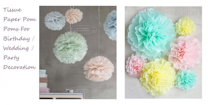 Paper Flower Balls Tissue Paper Pom Poms For  Birthday/Wedding/Party Decorations 1