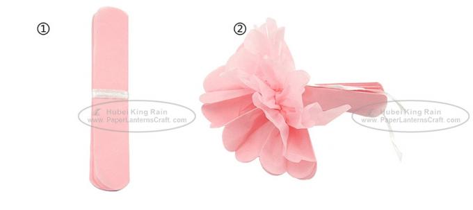 Hot Pink Party Decoration Paper Flower Tissue Paper Pom Poms Balls Craft 2