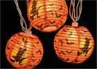 Eco - Friendly Witch Ghost  Indoor Paper Lantern String Lights Round Shape , CE Approved
