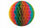 Multicolor Paper Honeycomb Balls , Foldable Honeycomb Pom Pom Decorations