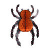Orange Purple Paper Halloween Decorations With 30cm Halloween Spider Honeycomb Shaped
