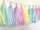 Hanging Solid Color Paper Garland Party Tassel Garland For New Year Party Decoration