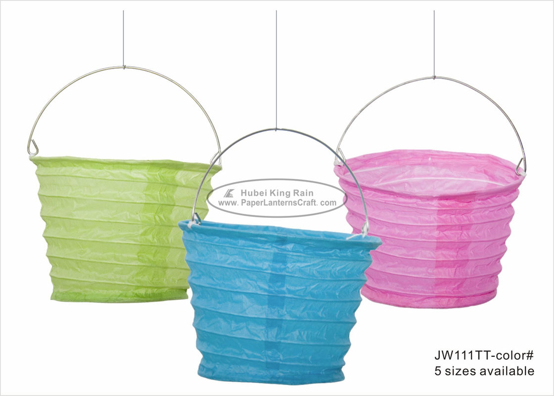buy Basket Shaped Outside Paper Lanterns Craft , Red White And Blue Paper Lanterns 13 X 20 Cm online manufacturer