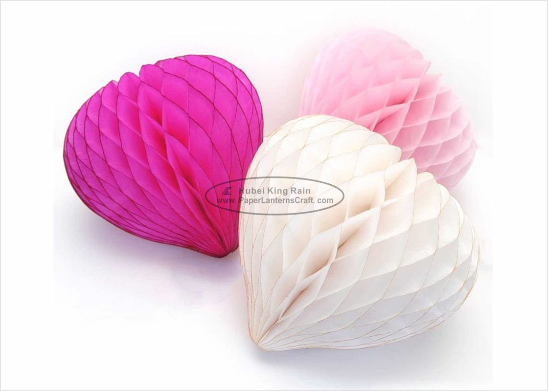 buy Handmade Paper Honeycomb Party Decorations Heart Shaped online manufacturer