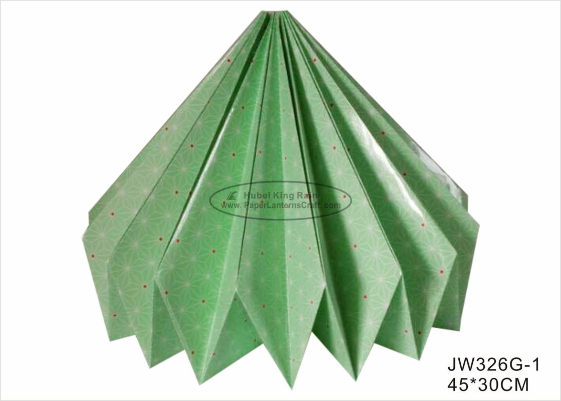 buy 30cm Green Origami Paper Lantern , Origami Paper Lights Lantern Handmade Craft online manufacturer