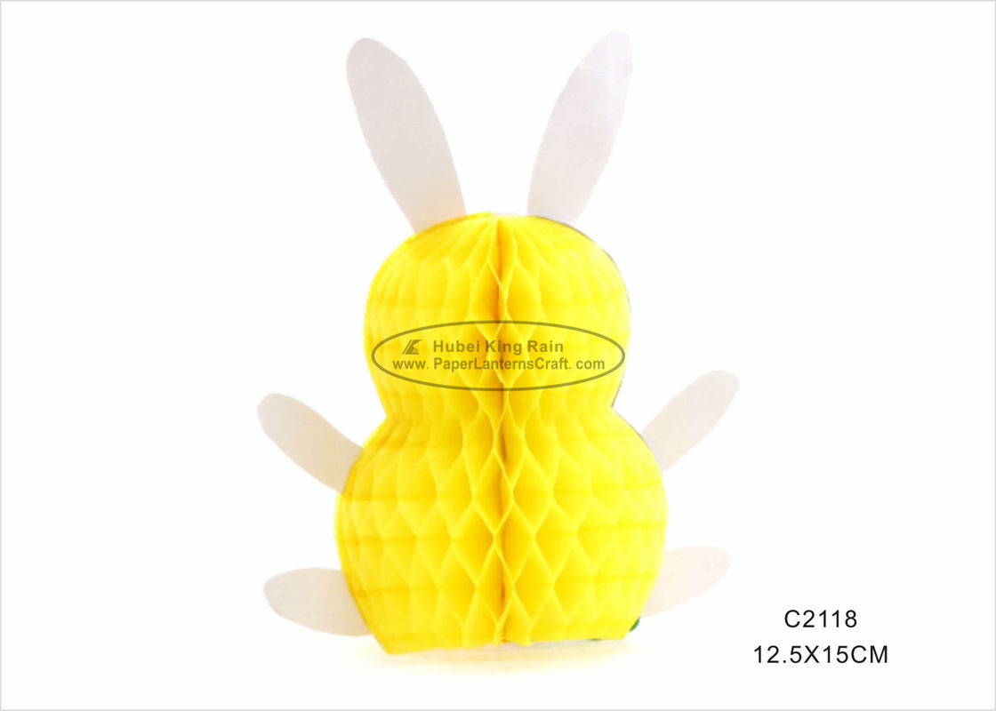 buy Easter Rabbit Ornaments Easter Paper Crafts For Kids , Honeycomb Paper Decorations For Easter online manufacturer