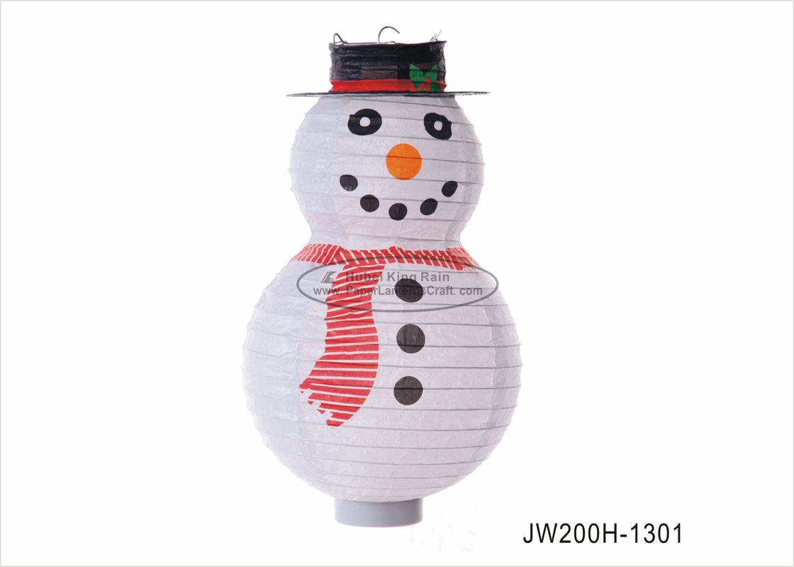 China Fashion 8 Inch Snowman Paper Lantern Custom Printed For Paper Christmas Ornaments factory