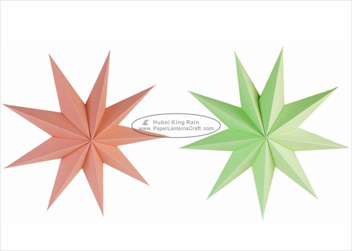 buy Colorful Unique Shaped Paper Lanterns , 60cm Hanging Paper Star Lanterns online manufacturer