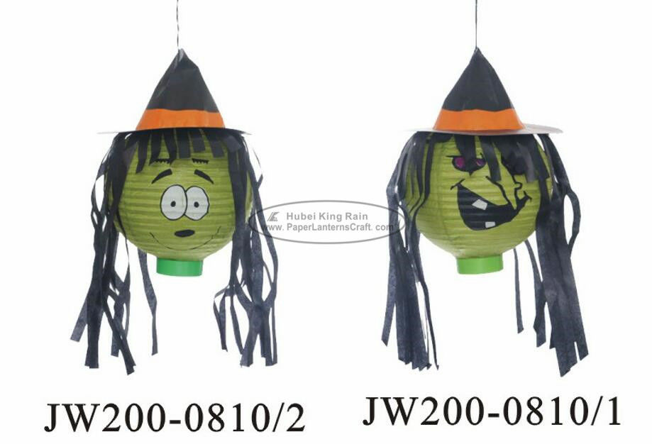 China 20 Cm Witch Hat Paper Halloween Decorations Battery Operated For Festival factory