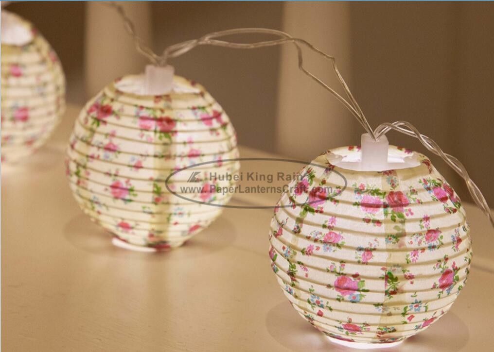 buy Flower Battery Operated Paper Lantern String Lights 7.5 Cm Energy Saving Led Party Decor online manufacturer