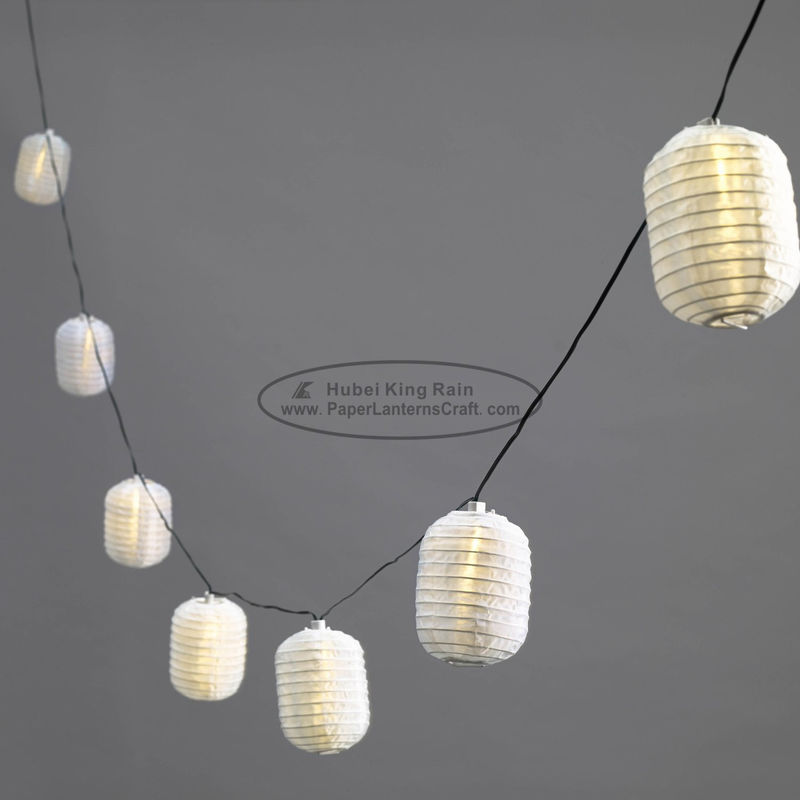 Indoor Hanging Paper Lanterns String Lights 8 Cm USA Hat Shape For July 4th Decoration