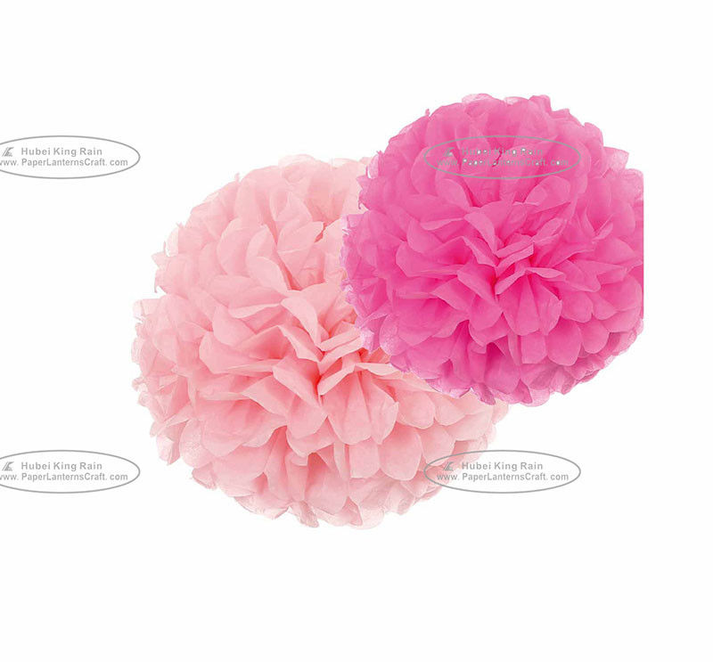 Good price Tissue Paper Lantern Wedding Decor Pom Pom Flowers Decorations 100% Handmade online