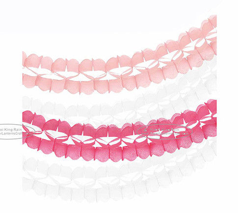 Handmade Party Paper Garland Craft 3.6m Tassel Garland Solid Color And Mixed Color