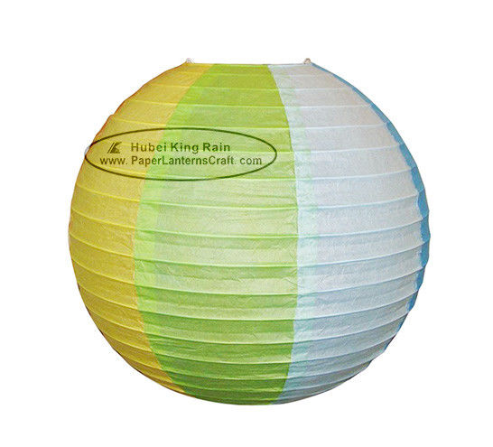 Three Color Round Paper Lanterns With Metal Wire Material Paper 1