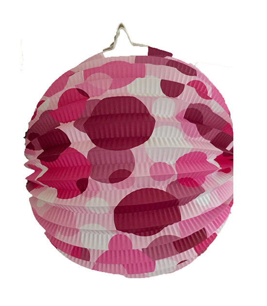buy Indoor Hanging Accordion Ball Paper Lanterns With Dots online manufacturer